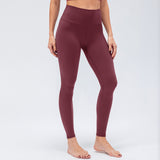 Women Double-Sided Brushed Nude Feel Yoga Pants High Waist Hip Lift Sports Pants Stretch Tight Fitness Pant