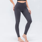 Women Double-Sided Brushed Nude Feel Yoga Pants High Waist Hip Lift Sports Pants Stretch Tight Fitness Pant