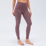 Women Double-Sided Brushed Nude Feel Yoga Pants High Waist Hip Lift Sports Pants Stretch Tight Fitness Pant