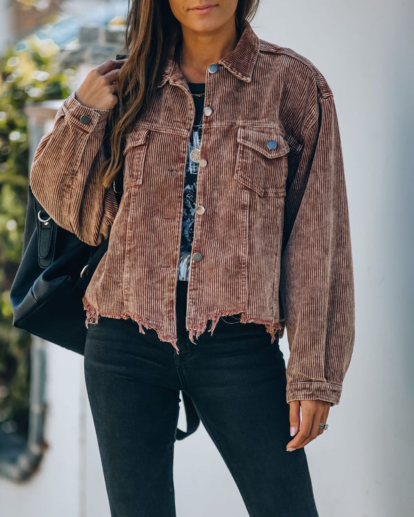 Winter Street Hipster Denim Collared Loose Washed Worn Women Jacket