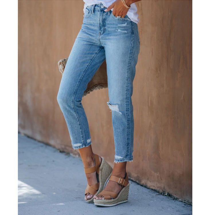 Ripped Slimming Women Jeans Women Pants  Sub Library