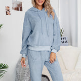 New Double-Sided Velvet Hooded Sweater Pajamas Casual Women Clothing Fashion Suit Women