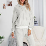 New Double-Sided Velvet Hooded Sweater Pajamas Casual Women Clothing Fashion Suit Women