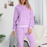 New Double-Sided Velvet Hooded Sweater Pajamas Casual Women Clothing Fashion Suit Women