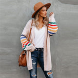 Cardigan Sweater Women Clothing Loose Long Sleeve Mid Length Coat