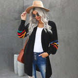 Cardigan Sweater Women Clothing Loose Long Sleeve Mid Length Coat