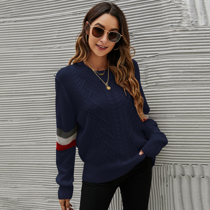 Loose Pullover Sweater Clothing Loose round Neck Long Sleeve Knitted Sweater