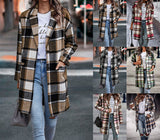 Long Single Breasted Lapel Shacket Woolen Coat