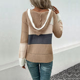 Women Clothing Hooded Colored Pullover Sweater for Women