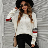 Loose Pullover Sweater Clothing Loose round Neck Long Sleeve Knitted Sweater